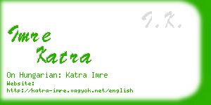 imre katra business card